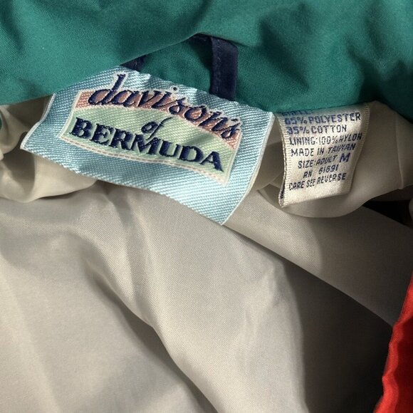 Vintage Davison’s Of Bermuda Regatta Windbreaker Jacket Preppy - Picture 3 of 9